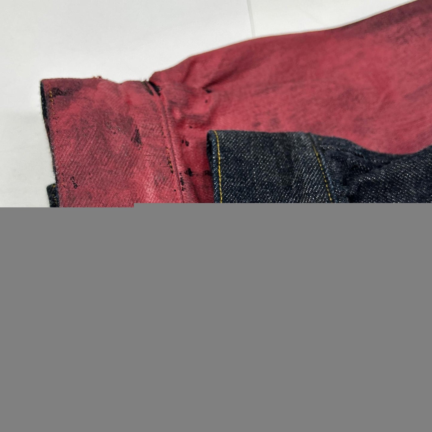 YOKE 24FW Hand Painted Denim Trucker Jacket Size 3