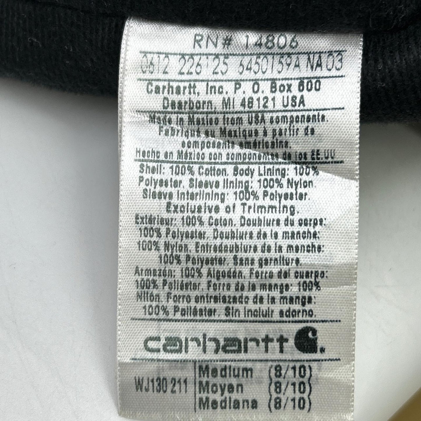 carhartt Brown Duck Canvas Active Jacket Size L