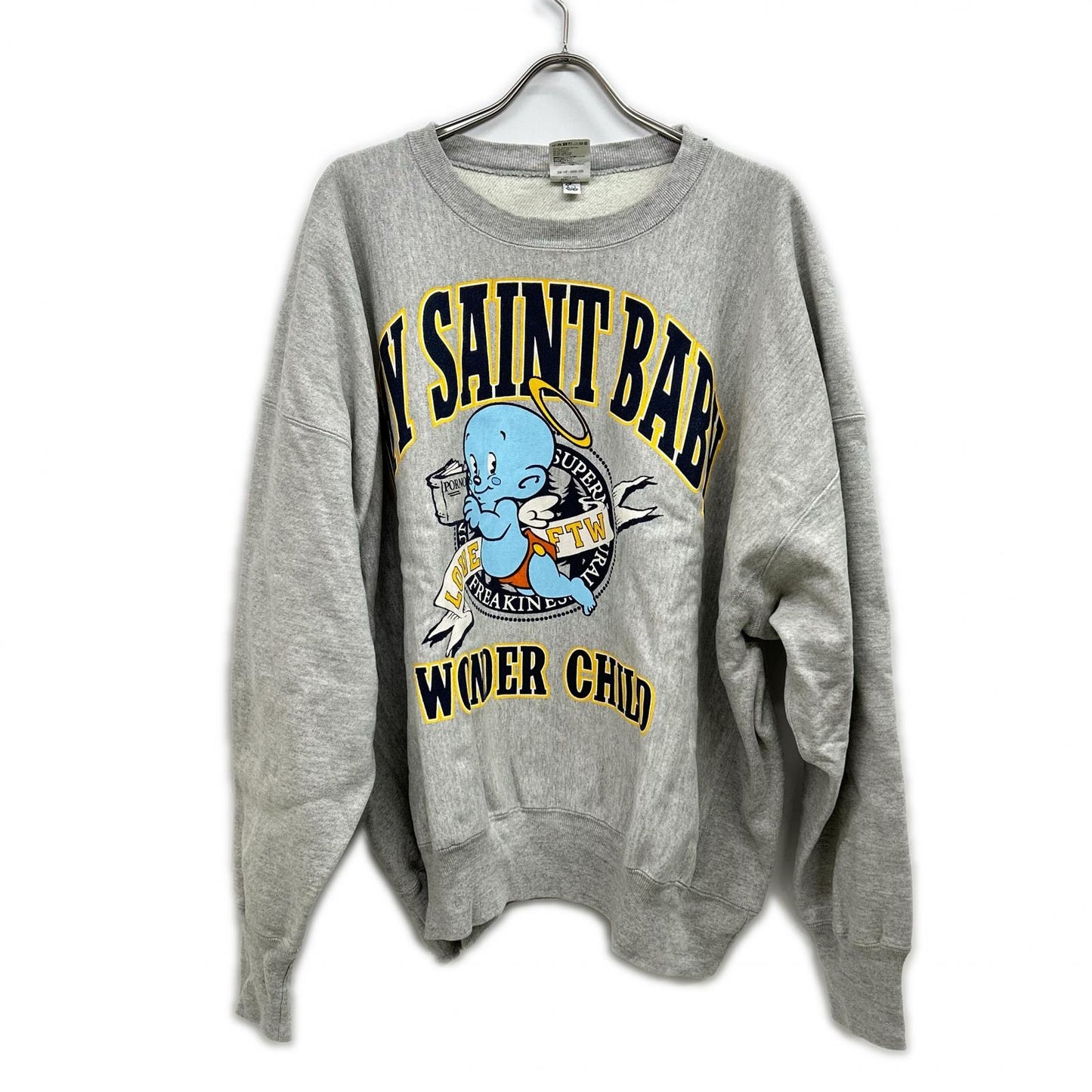 SAINT MICHAEL 25AW BABY MICAHEL SWEAT Gray Size XL
