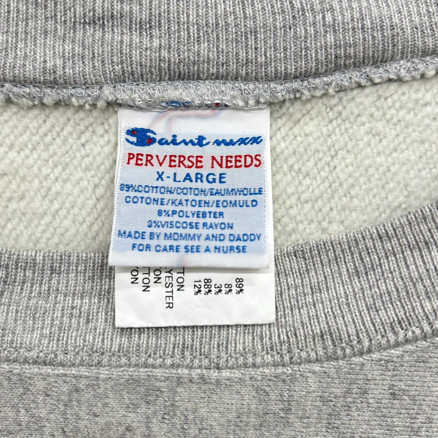SAINT MICHAEL 25AW BABY MICAHEL SWEAT Gray Size XL