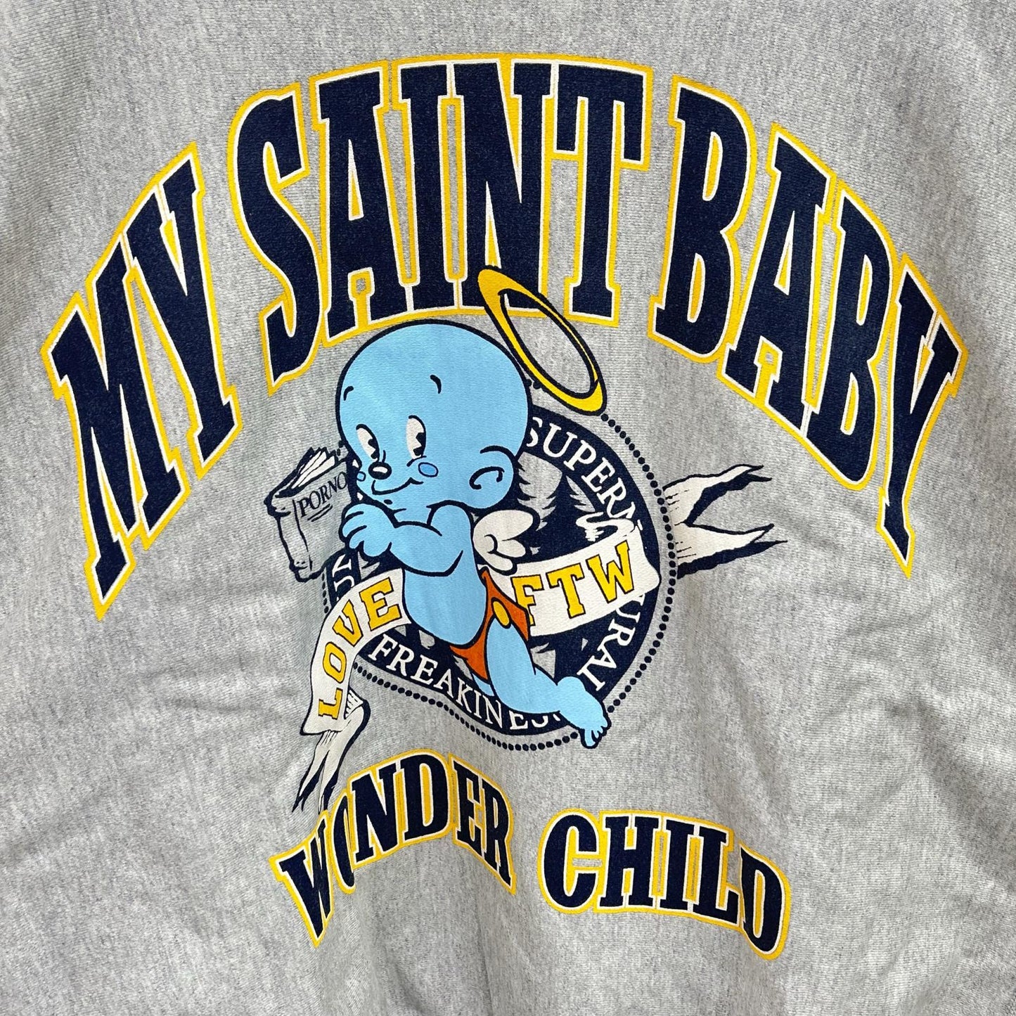 SAINT MICHAEL 25AW BABY MICAHEL SWEAT Gray Size XL