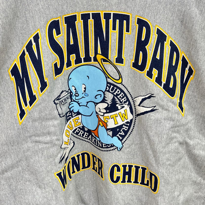 SAINT MICHAEL 25AW BABY MICAHEL SWEAT Gray Size XL