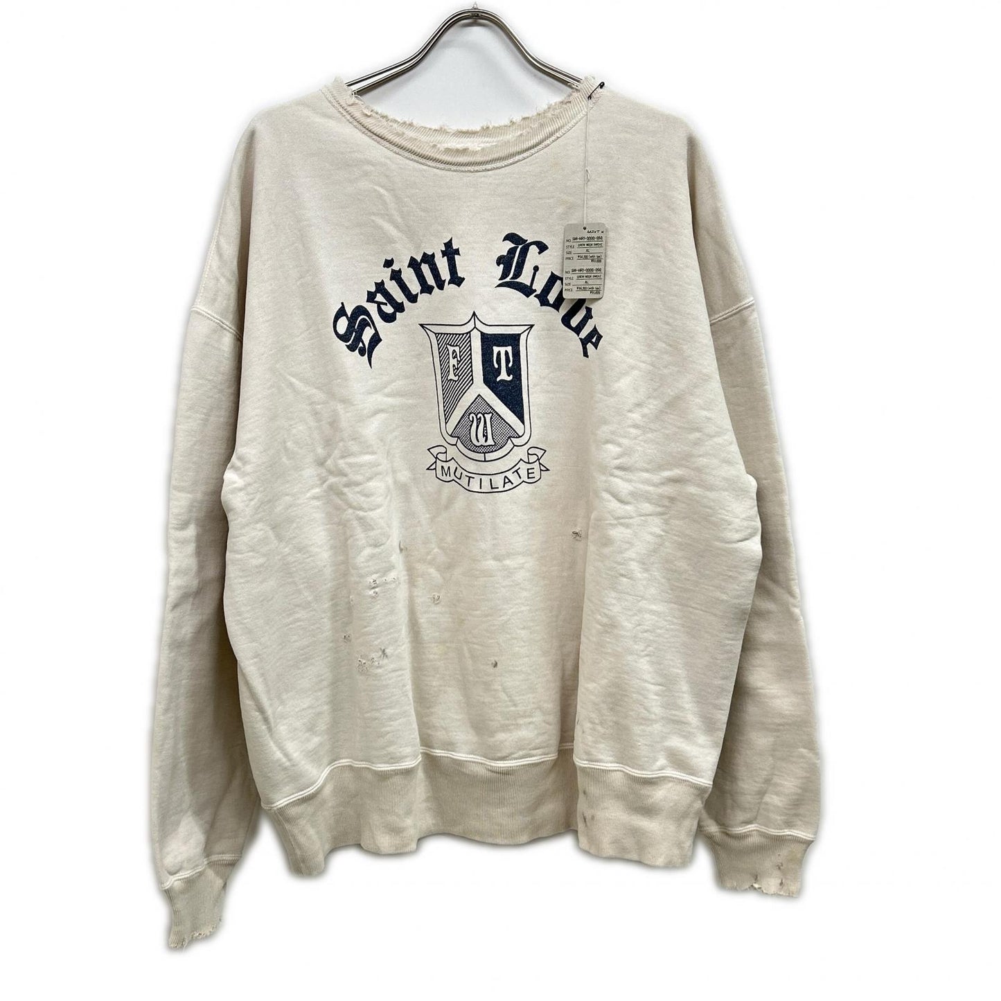 SAINT MICHAEL SAINT LOUE CREW NECK SWEAT Ivory Size XL