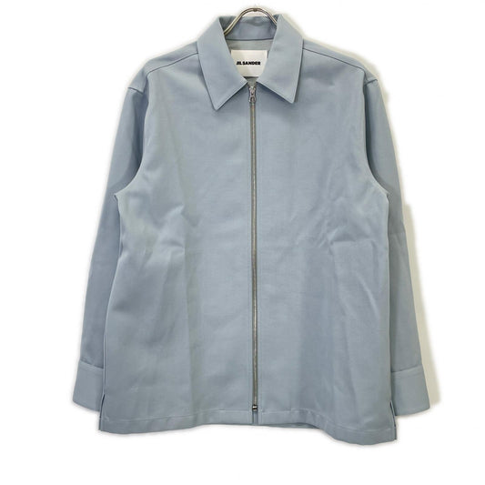 JILSANDER 23 Wool Shirt Jacket Blue Size L