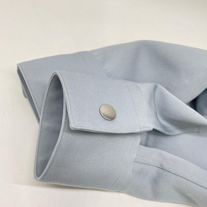 JILSANDER 23 Wool Shirt Jacket Blue Size L