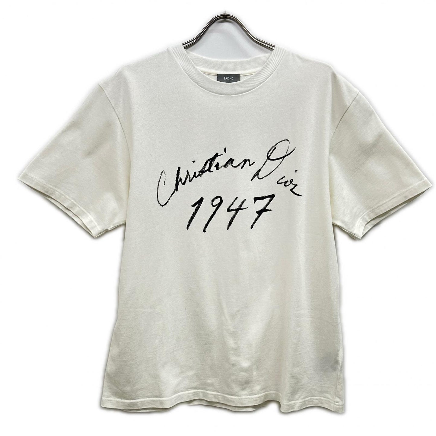 DIOR 493J696F0554 Print T-Shirt White Size L