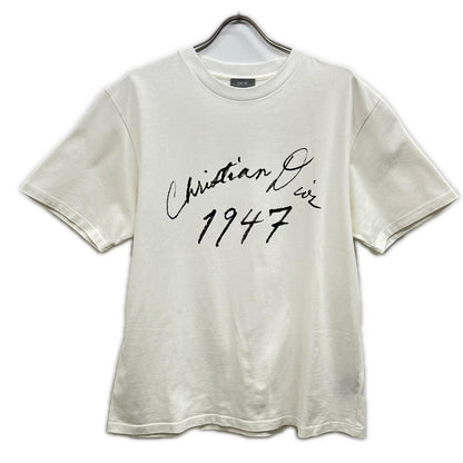 DIOR 493J696F0554 Print T-Shirt White Size L