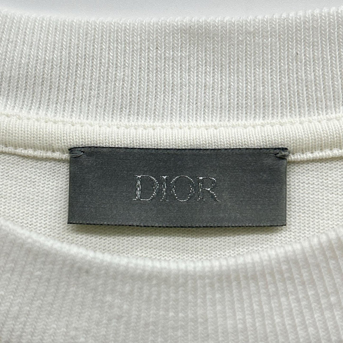 DIOR 493J696F0554 Print T-Shirt White Size L
