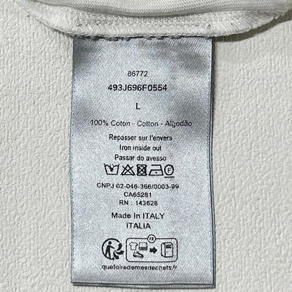 DIOR 493J696F0554 Print T-Shirt White Size L