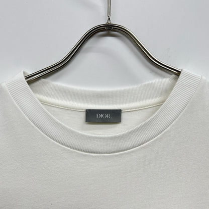 DIOR 493J696F0554 Print T-Shirt White Size L