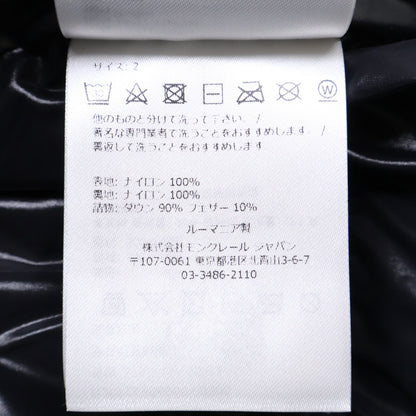 MONCLER MONTCLA Logo Hooded Down Jacket Black Size 2