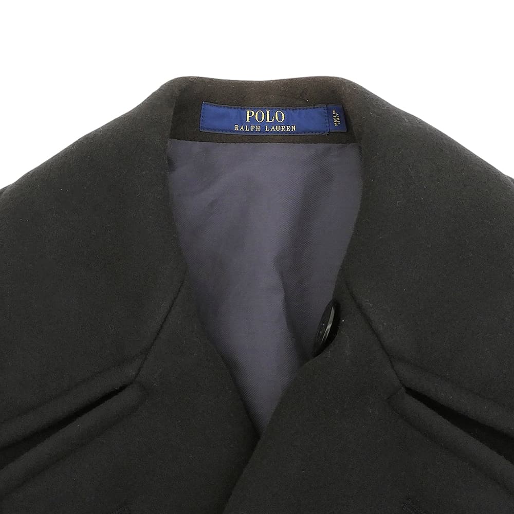 POLO RALPH LAUREN 13-Star Button P-Coat Black Size XS