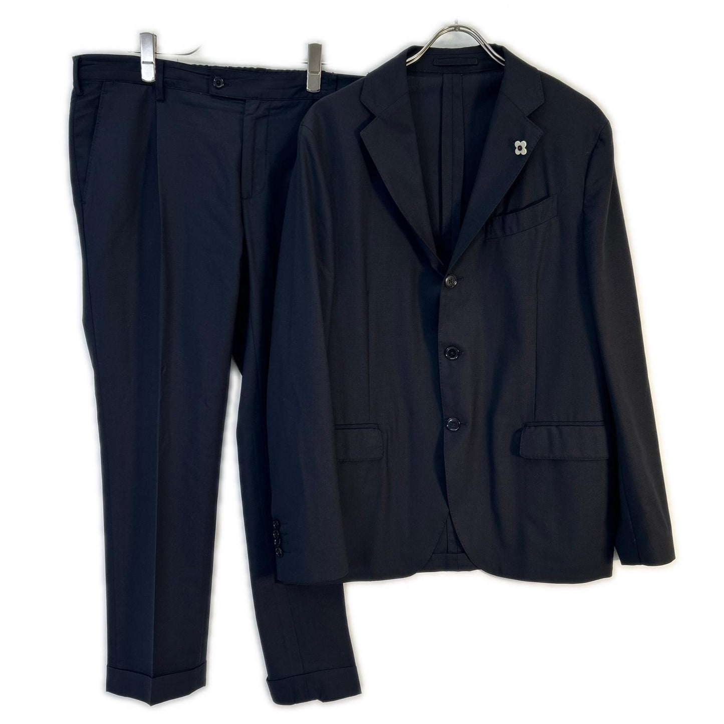 LARDINI SU.821-A Boutonniere Navy Jacket Size 50