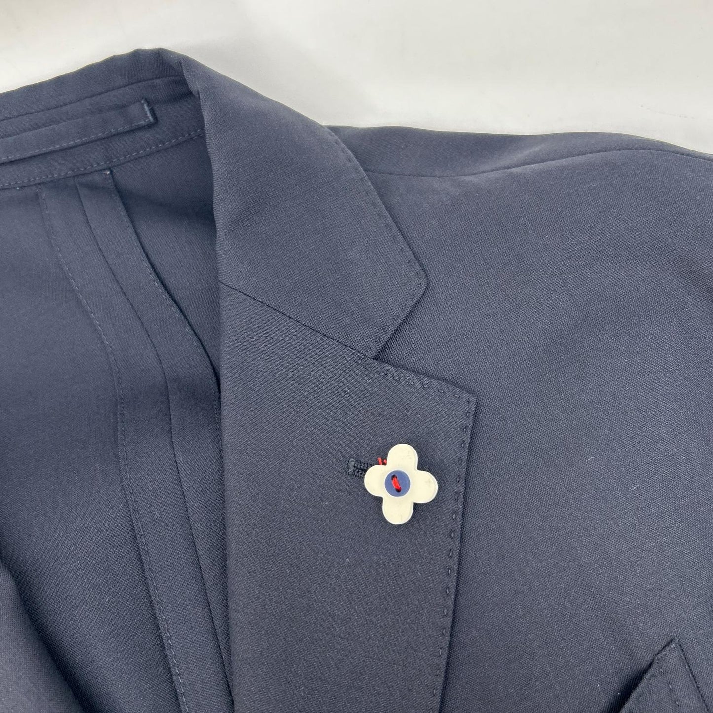 LARDINI SU.821-A Boutonniere Navy Jacket Size 50
