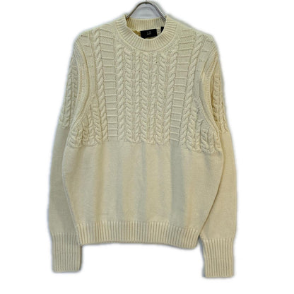 ALFREDDUNHILL Cotton Cable Knit Sweater Ivory Size M