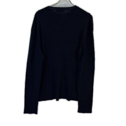 THE ROW Cotton Cashmere Knit Sweater Navy Size S