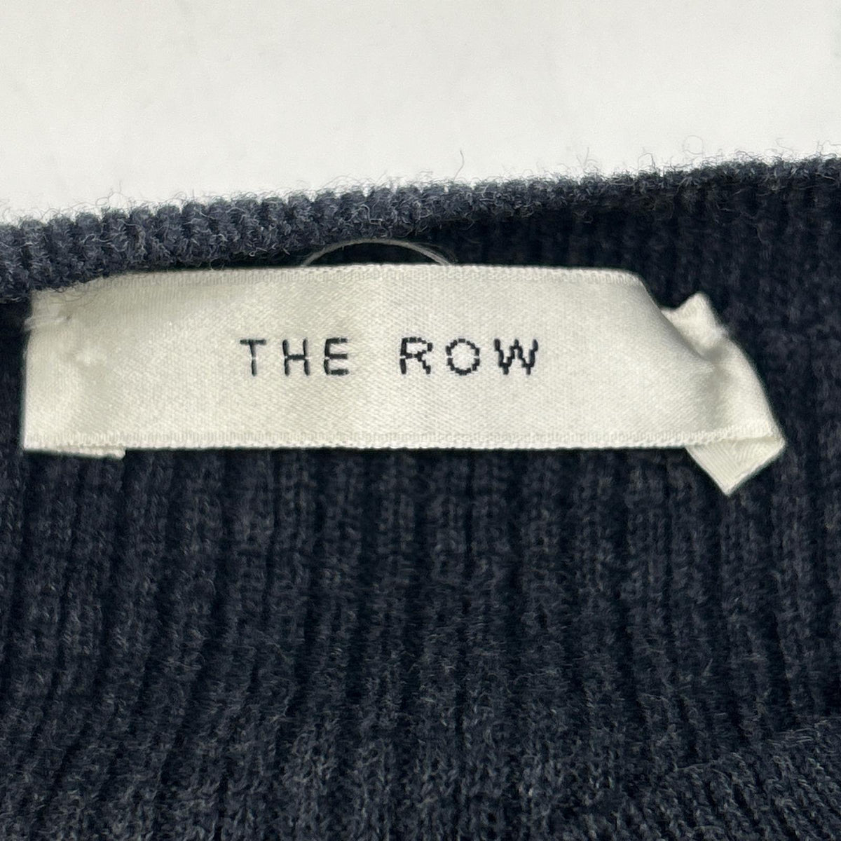 THE ROW Cotton Cashmere Knit Sweater Navy Size S
