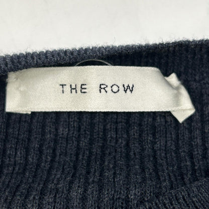 THE ROW Cotton Cashmere Knit Sweater Navy Size S