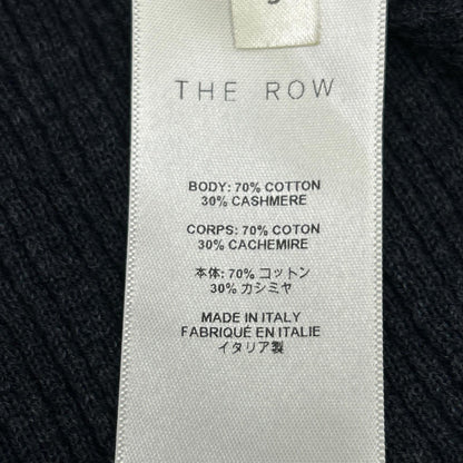 THE ROW Cotton Cashmere Knit Sweater Navy Size S