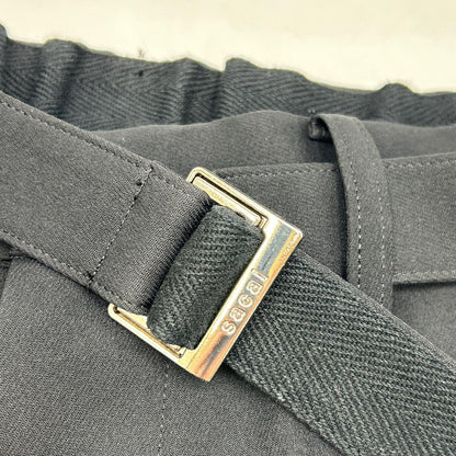 sacai 25SS Belted Center Press Slacks Black Size 1