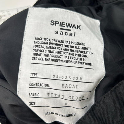 sacai x SPIEWAK Black Wide Pants Size 0