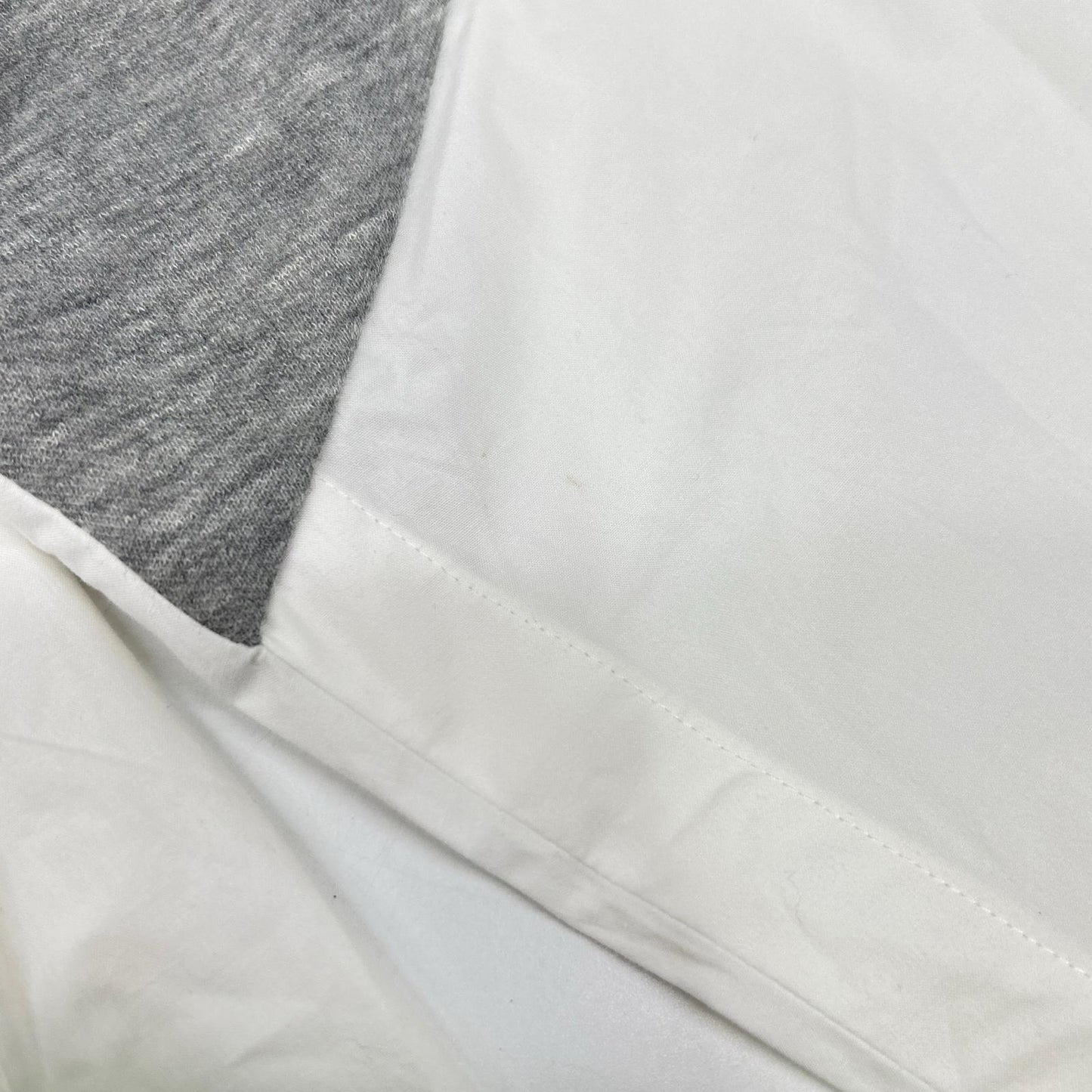 sacai White/Gray Docking Shirt Hoodie Size 1