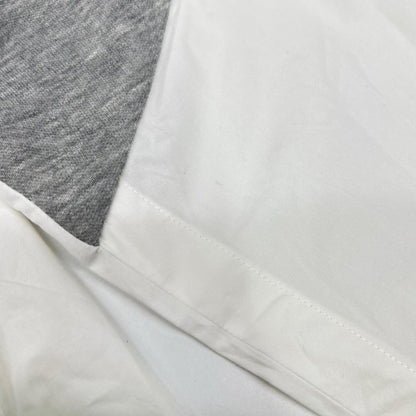 sacai White/Gray Docking Shirt Hoodie Size 1