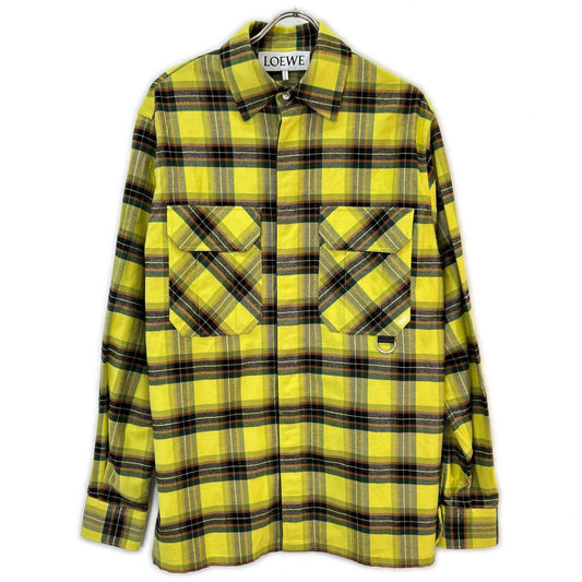 LOEWE 21AW Check Oversized Yellow Size 44