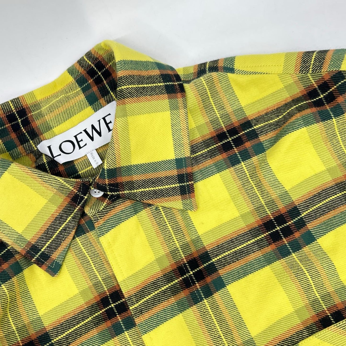 LOEWE 21AW Check Oversized Yellow Size 44