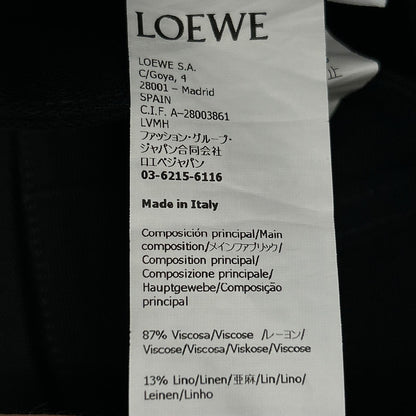 LOEWE x Paula's Ibiza Linen Blend Pants Black Size 38