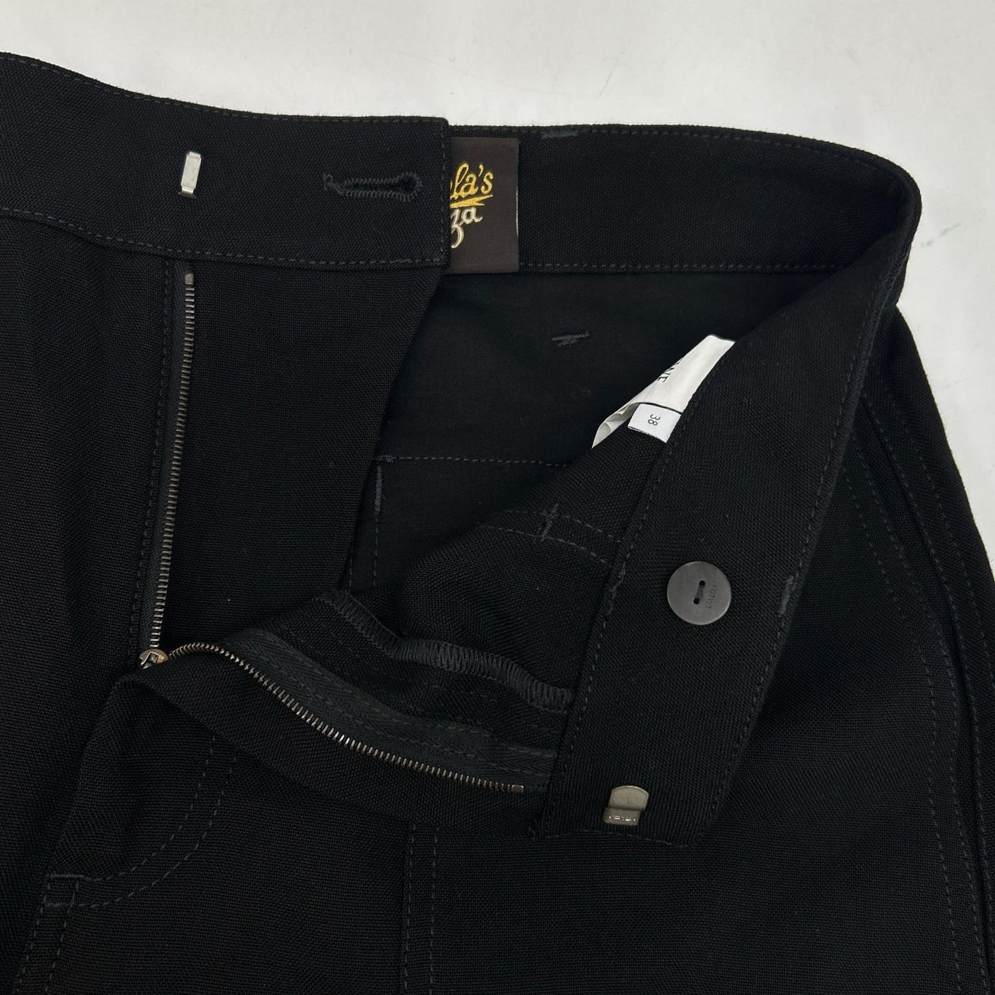 LOEWE x Paula's Ibiza Linen Blend Pants Black Size 38