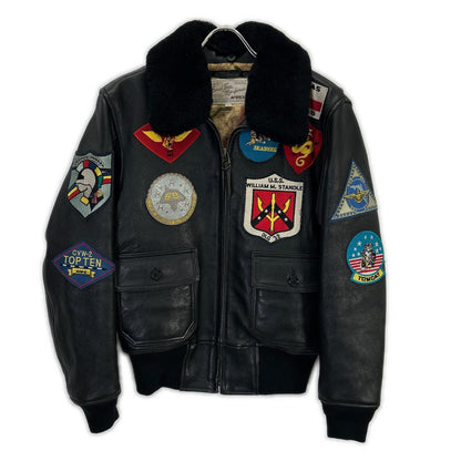 AVIREX G-1 Top Gun Leather Jacket Black Size M