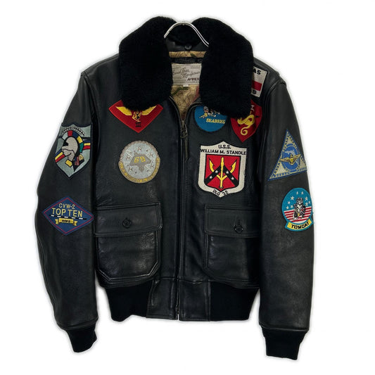 AVIREX G-1 Top Gun Leather Jacket Black Size M