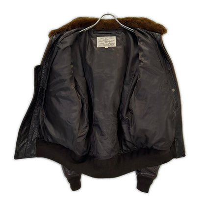 AVIREX G-1 CRAMBLET Leather Flight Jacket Brown Size L