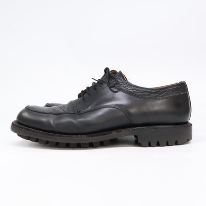 SCOTCH GRAIN Black Leather U-Tip Shoes Sneakers Size 24.5