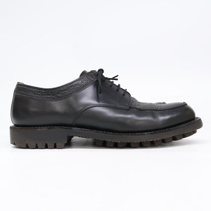 SCOTCH GRAIN Black Leather U-Tip Shoes Sneakers Size 24.5