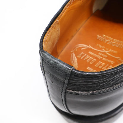 SCOTCH GRAIN Black Leather U-Tip Shoes Sneakers Size 24.5