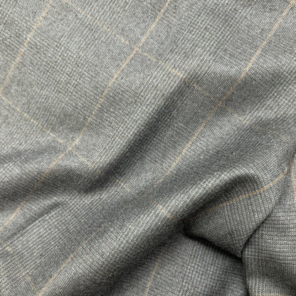 STRASBURGO x Zegna Navy Wool Check Suit Size 36R