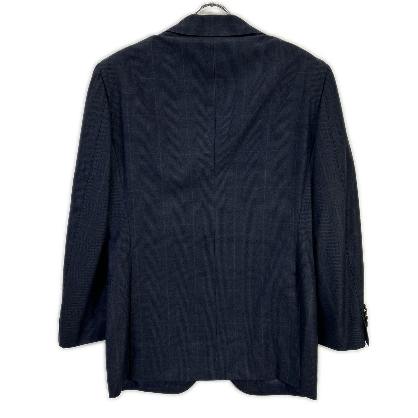 STRASBURGO x Zegna Navy Wool Check Suit Size 36R