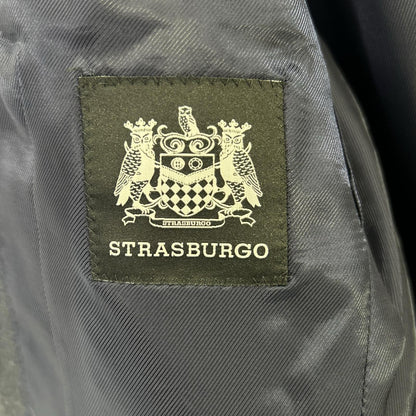 STRASBURGO x Zegna Navy Wool Check Suit Size 36R