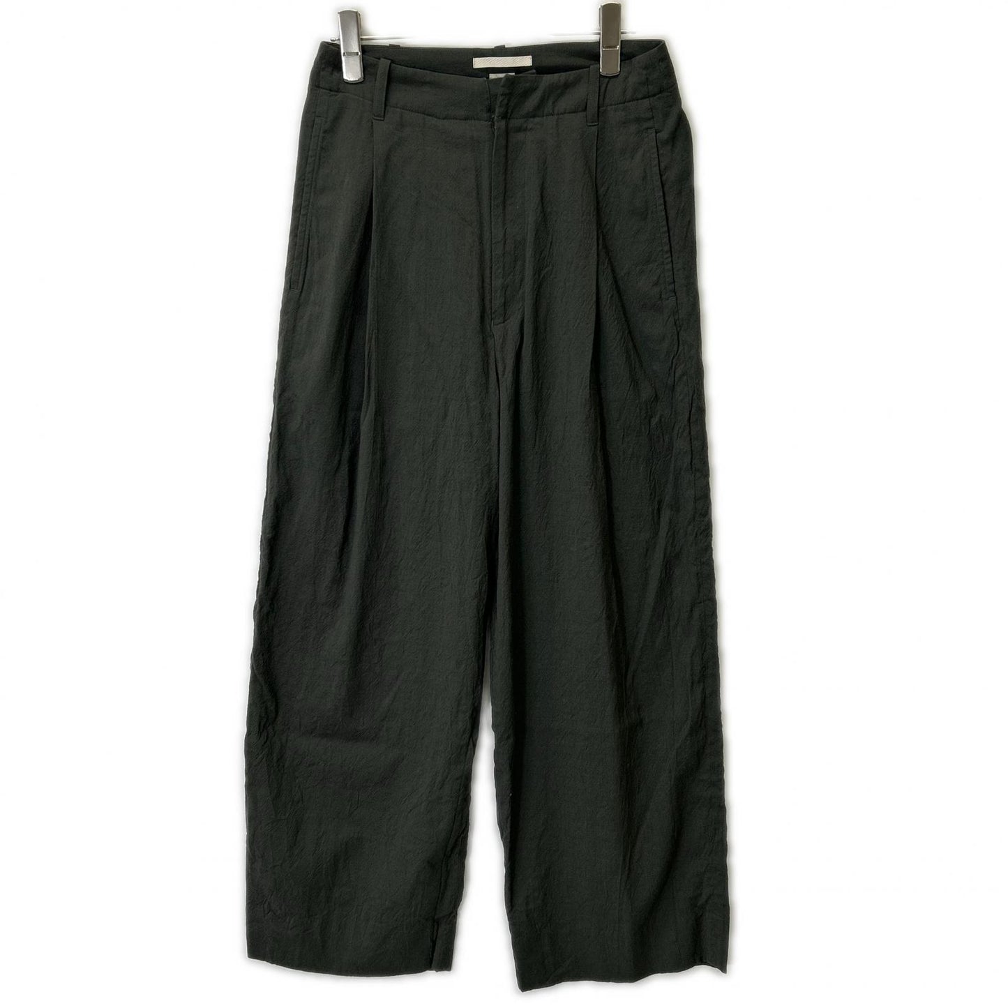 blurhms Khaki Wool Rayon Silk Wide Slacks Size 00