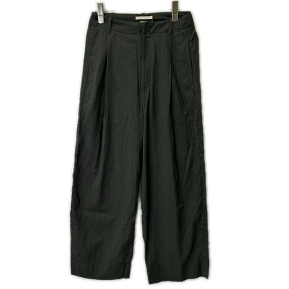blurhms Khaki Wool Rayon Silk Wide Slacks Size 00