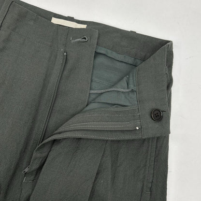 blurhms Khaki Wool Rayon Silk Wide Slacks Size 00