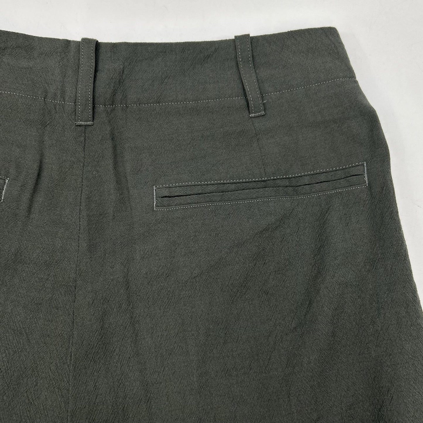 blurhms Khaki Wool Rayon Silk Wide Slacks Size 00