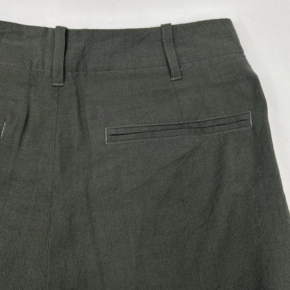 blurhms Khaki Wool Rayon Silk Wide Slacks Size 00