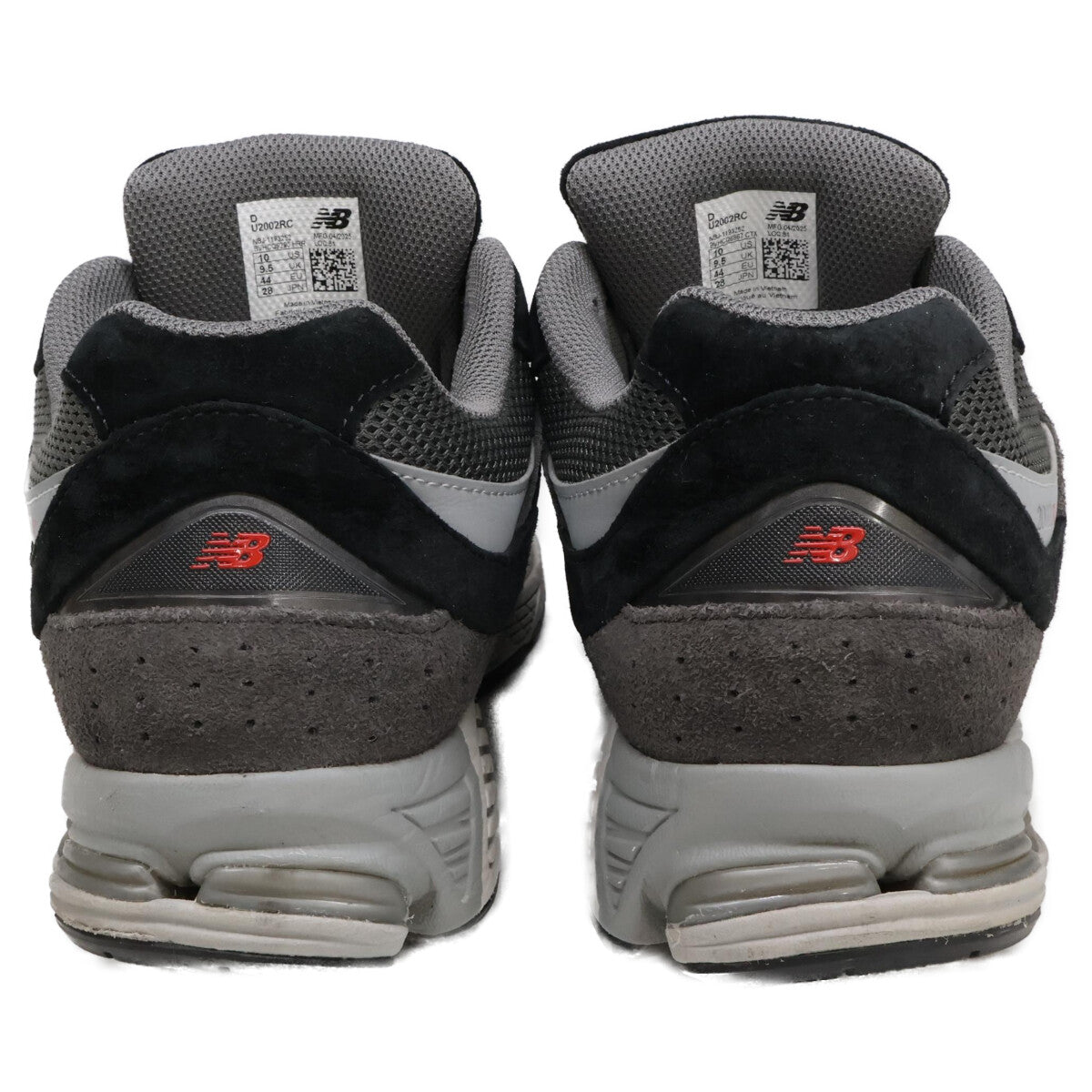 NEW BALANCE U2002RC Suede/Mesh Sneakers Black/Gray Size 10