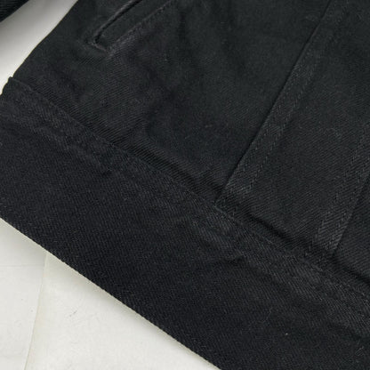 Lee LM0725 Black Fleece-Lined Denim Jacket Size XL