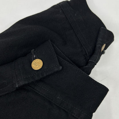 Lee LM0725 Black Fleece-Lined Denim Jacket Size XL