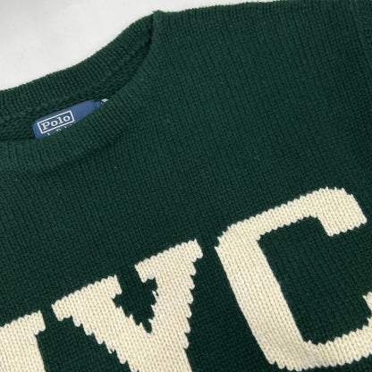 POLO RALPH LAUREN 25AW Green NYC Knit Sweater Size M
