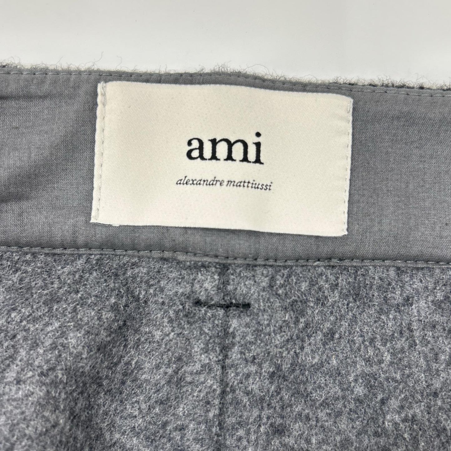 AMI Alexandre Mattiussi 25AW Gray Wool Silk Slacks Size S
